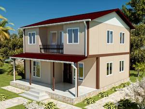 131m² Çift Katlı Prefabrik Ev