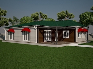 146m² Tek Katlı Çelik Prefabrik Ev